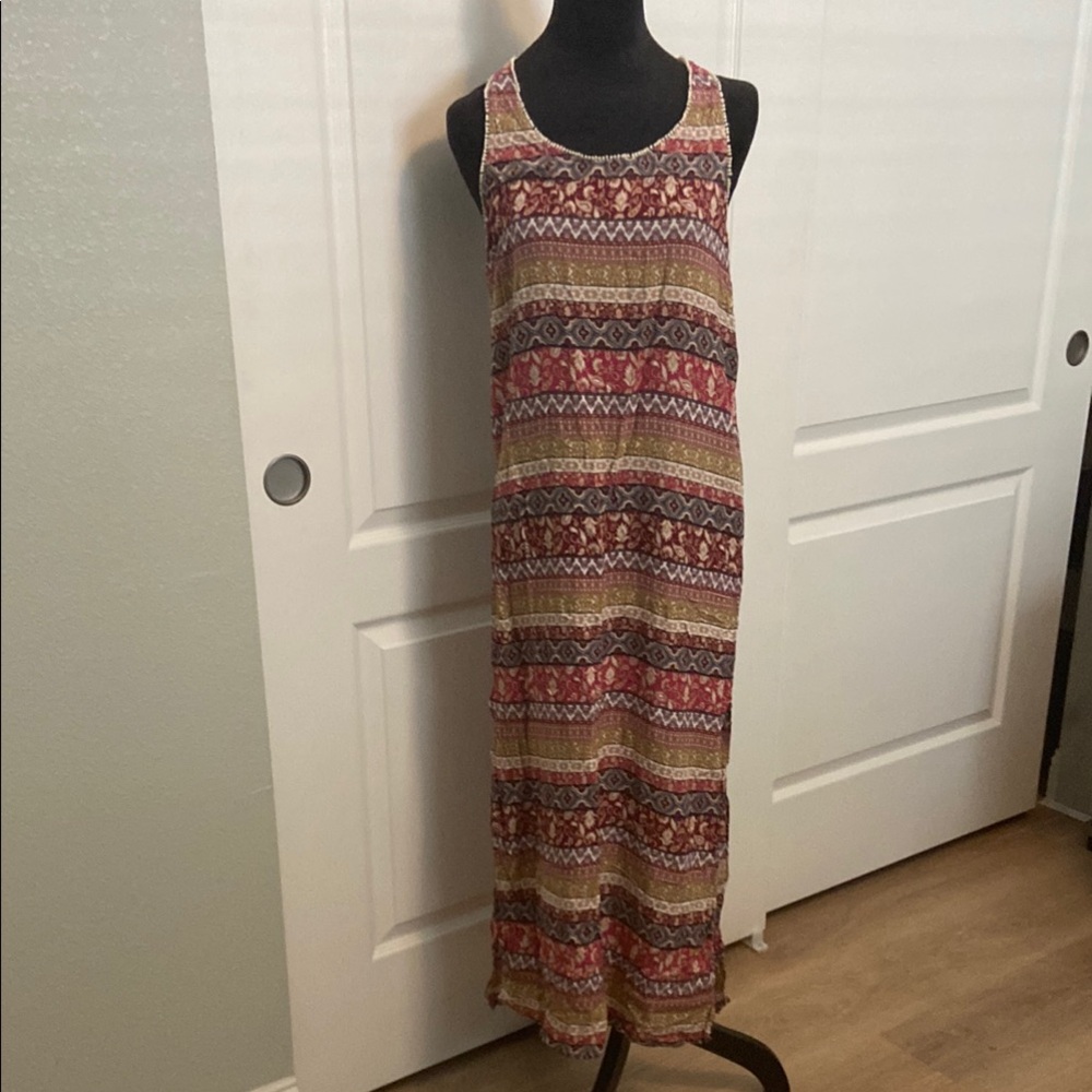Multicolor Patterned Maxi Dress